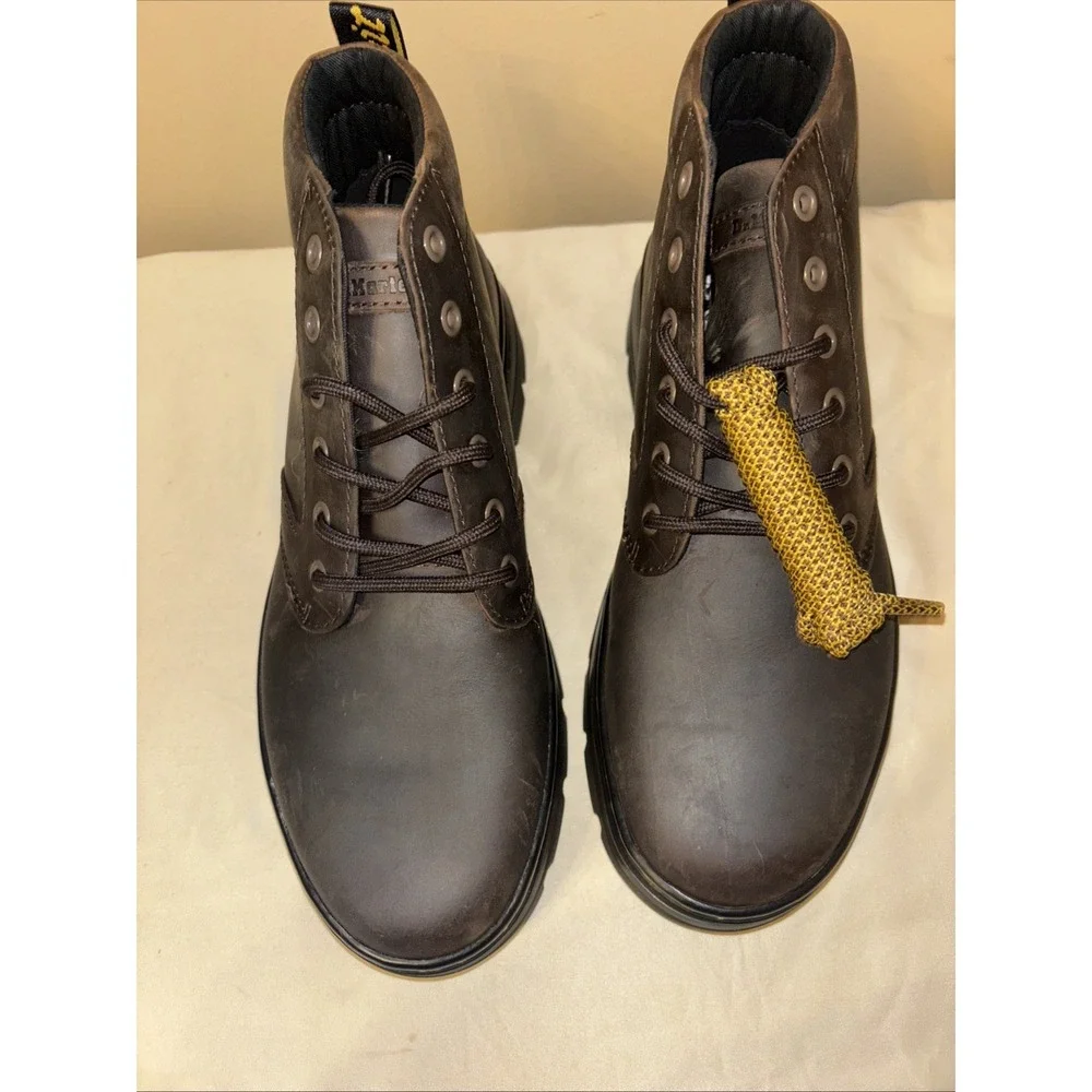 NIB Dr. Martens Men's 9 Women's 10 Bonny Brown Crazy Horse Boots 26794207 $130